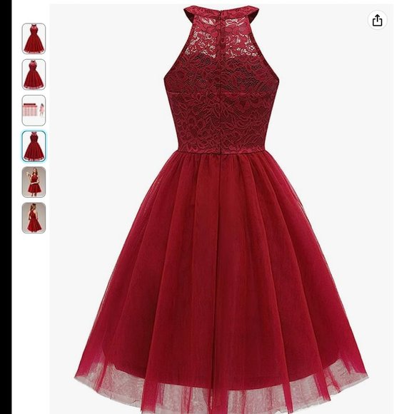 Short halter cocktail/party dress size L - Picture 4 of 5